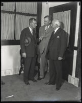 General Smedley Butler and John R. Quinn and Henry W. Wright from the Board of Supervisor, Los Angeles, 1927