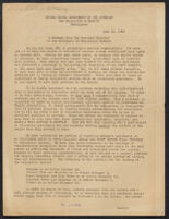 "Message from the National Director to the Residents of Relocation Centers" 