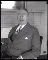 H. F. Alexander, president of Pacific Steamship Company, seated, Los Angeles, 1922-1930