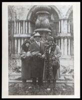 Seth Lee, Elbridge Lee and Gladys Owens Spikes in front of the Basilica San Marco, Venice, Italy, circa 1927