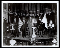 Elmer Bartlett receiving a loving cup award from the NAACP at the First African Methodist Episcopal Church, Los Angeles, 1926