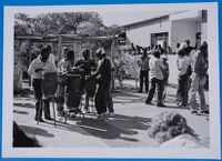Making Music outside the Main Hall, University of Botswana. Symposium on Culture and Resistance, 1982