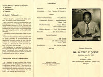 Dr. Alfred Thomas Quinn Retirement Dinner Program