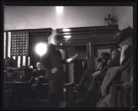 Courtroom during the trial of Arthur C. Burch, Los Angeles, 1921