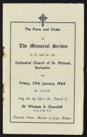 Form and Order of the Memorial Service for the Funeral of Sir Winston S. Churchill