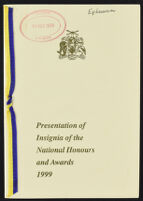 Presentation of Insignia of the National Honours and Awards 1999