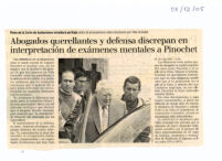 Abogados querellantes y defensa discrepan en interpretación de exámenes mentales a Pinochet