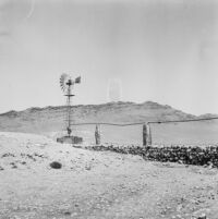Wind turbine in the desert