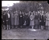 Groundbreaking ceremony for Alpha Chi Omega sorority house at UCLA, Los Angeles, 1929