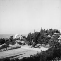 View of AUB's tennis courts