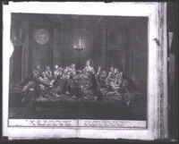 Supper of our Lord Jesus Christ, 17th century engraving (photographed between 1920-1939)