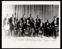 Orchestra, possibly for Noble Sissle and Eubie Blake's musical "Shuffle Along," circa 1921