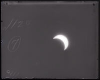 View of the moon during a solar eclipse, Los Angeles, 1930 
