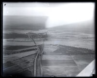 Aerial view of flooding after the collapse of the Saint Francis Dam, Santa Clara River Valley (Calif.), 1928 