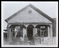 Friends of Biddy Mason at the house of Robert Owens, Sr., First and Los Angeles St., Los Angeles, circa 1870