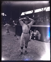 Baseball player George H. Boehler at Washington Park, Los Angeles, 1924-1925
