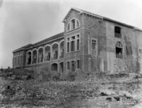 General view of the sick ward under construction