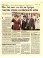 Pinochet pasa sus días en Iquique mientras Cheyre se distancia del golpe