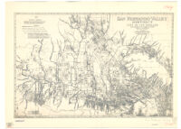 Map of drainage channels / San Fernando Valley district, City of Los Angeles, Dept. of Public Works, Bureau of Engineering