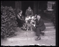 Mayoral candidate John R. Quinn with his family at their home, Los Angeles, 1929