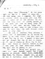 Letter from Koshi Ando, Manzanar Internee Camp (copy)