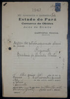 Autos de petição requerendo alvará de licença movidos por Enedina de Almeida Bentes (venda de um imóvel)