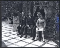 Frank J. Hogan, Joseph J. Cotter, E. L. Doheny and granddaughter, Lucy Estelle, Los Angeles, circa 1925
