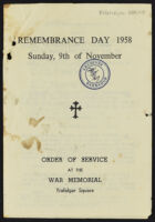 Remembrance Day 1958