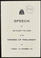 Speech by Her Majesty The Queen at the Opening of Parliament