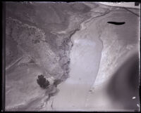Aerial view of the flood that followed the failure of the Saint Francis Dam, Santa Clara River Valley (Calif.), 1928