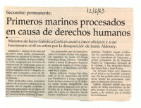 Primeros marinos procesados en causa de derechos humanos