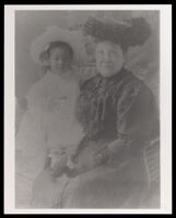 Theresa Bel Virginia Harper Danley as a child with an older woman, Sacramento, circa 1904