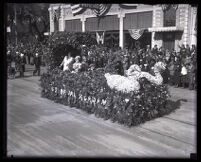 U.S. Naval  Academy float in the Tournament of Roses Parade, Pasadena, 1924  