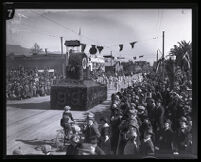 Float of the Los Angeles Elks lodge 99 in the Tournament of Roses Parade, Pasadena, 1924
