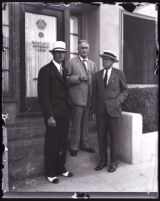 David H. Clark and his attorneys W. I. Gilbert and Leonard Wilson, Los Angeles, 1931