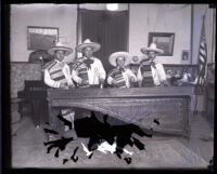 Marimba band performing at the KHJ radio station, Los Angeles, circa 1929 