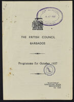 British Council Barbados - Programme for October 1957