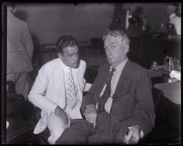 David H. Clark with his attorney W. I. Gilbert, Los Angeles, 1931