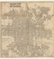 Gillespie's guide, street and car directory, map of Los Angeles.