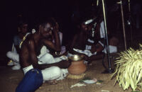 Theyyam festival - Pulluvan pāṭṭu for ritual healing ceremony, Kalliasseri (India), 1984