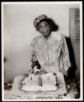 Margaret D. Scott at a party for her 103rd birthday, Los Angeles, 1965