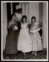 Fay M. Jackson with a bride and bridesmaid, circa 1959