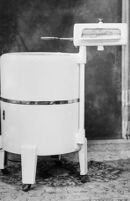 Studio photograph of a washing machine