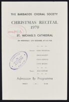 Barbados Choral Society: Christmas Recital 1970