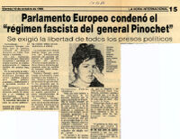 Parlamento Europeo condenó el régimen fascista