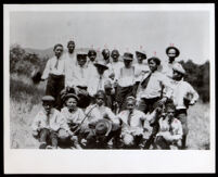 Garrott boys with friends at Sycamore Canyon, Glendale, circa 1909