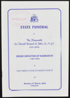 State Funeral for The Honourable Sir Harold Bernard St. John, K.A.Q.C. (1931-2004)