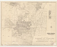 Map showing cities of Pomona, Claremont & Lordsburg, Cal.