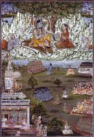 Shiva relating Rama's tale to Parvati