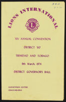 Lions International District 60 - XIV Annual Convention District Governor's Ball